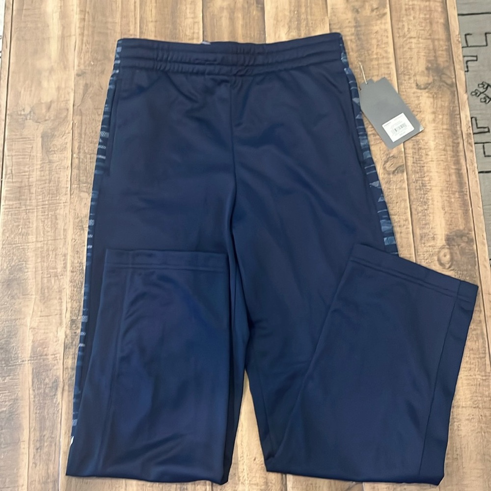 NWT boys athletic navy blue pants size medium 10/12